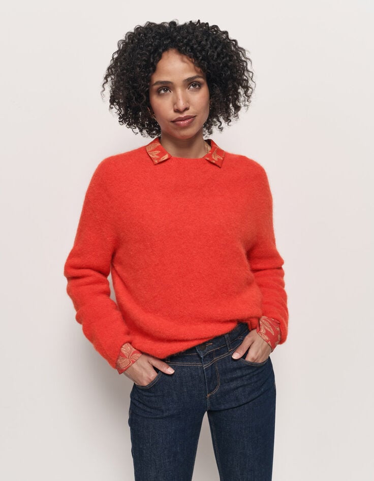 THELMA - Pull orange tricot moelleux-2 THELMA - Pull orange tricot moelleux-2