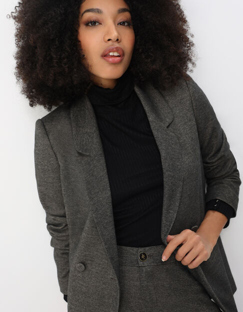 VIGG - Veste de costume grise boutonnage asymétrique - One Step