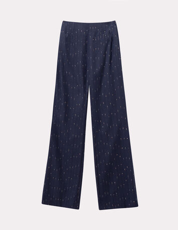 PIERS - Pantalon de tailleur marine rayures lurex-5