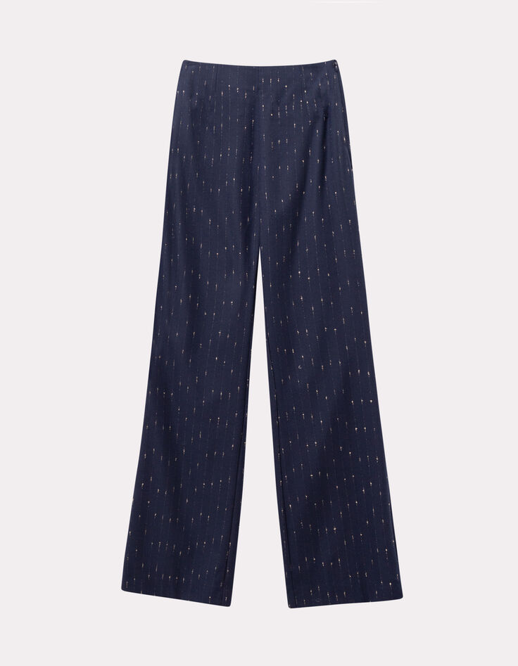 PIERS - Pantalon de tailleur marine rayures lurex-5