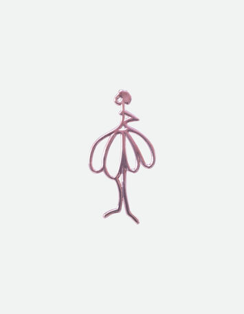 ABEL - Pin's métal rose forme danseuse -1