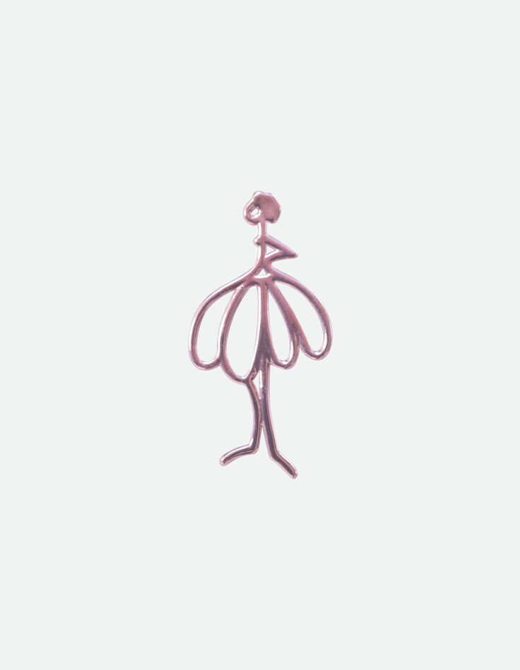 ABEL - Pin's métal rose forme danseuse -1