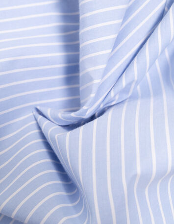 CASABIANCA - Chemise rayures bleues broderies manches-7