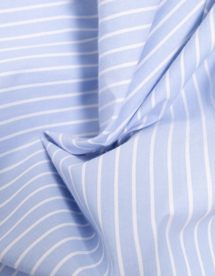 CASABIANCA - Chemise rayures bleues broderies manches-7