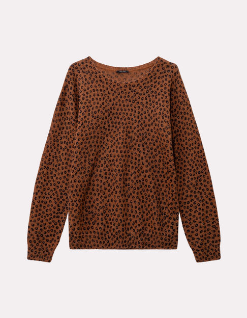 TANAGA - Pull camel tricot motif néo-fauve - One Step
