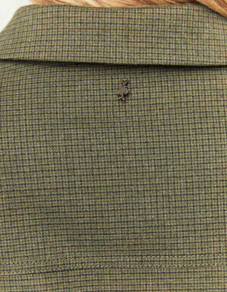VIXEN - Veste de costume kaki à motif pied-de-puce-4