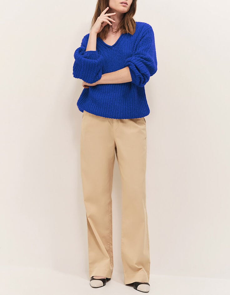TING - Pull saphir blue tricot fantaisie détails lurex-4 TING - Pull saphir blue tricot fantaisie détails lurex-4