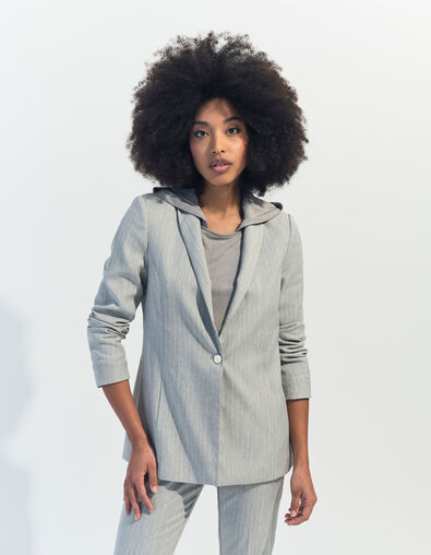 VASCO - Veste de costume grise rayures tennis  - One Step