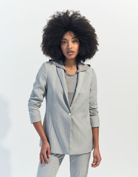 VASCO - Veste de costume grise rayures tennis  - One Step