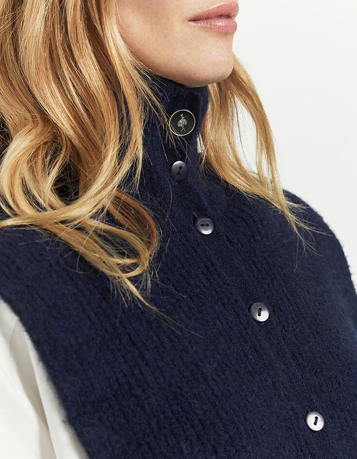 ANGIE - Col camionneur marine en tricot-5