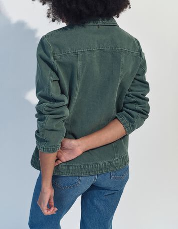 DARIA - Veste en jean vert waterless surteint Azudel&reg; -2