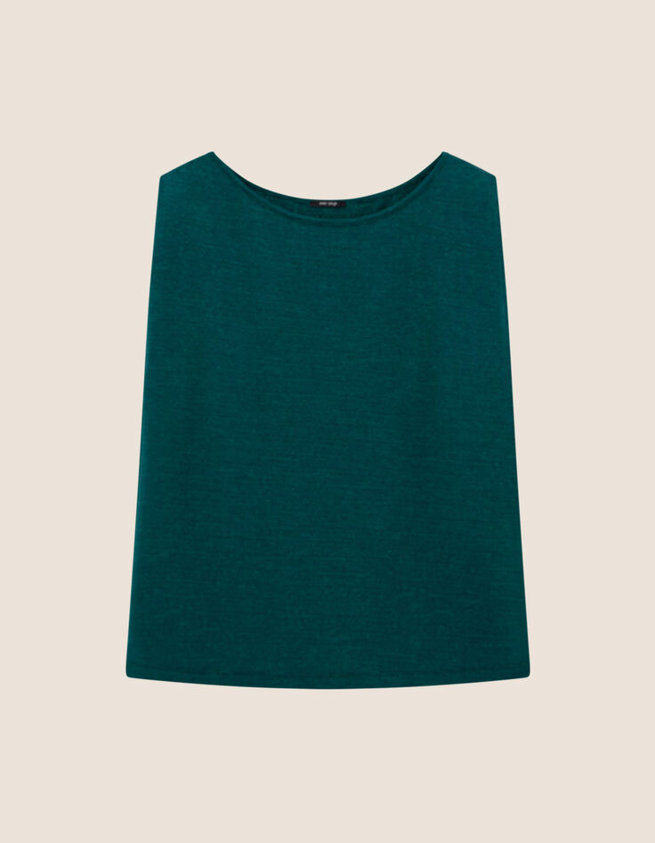 MAFALDA - T-shirt vert fines rayures lurex -5
