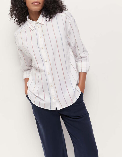 CLARY - Chemise &eacute;crue &agrave; rayures couleur fantaisie - One Step