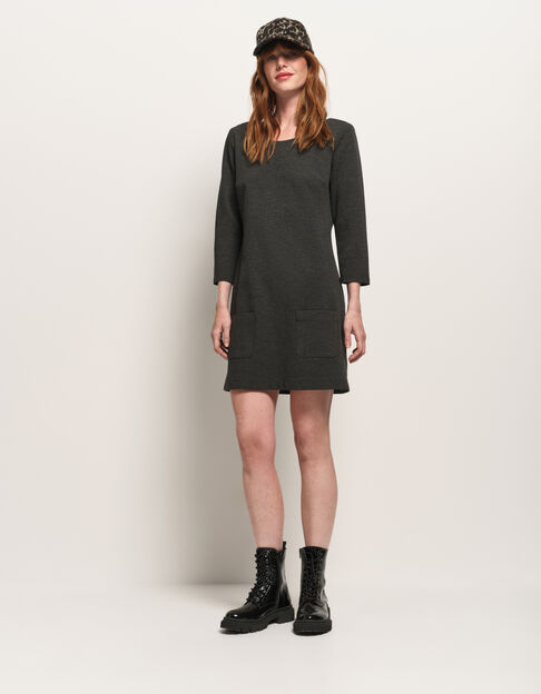 ROBBY - Robe grise maille Milano - One Step