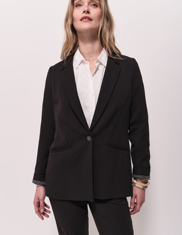 VAYA - Veste de costume noire façon laine froide-2 VAYA - Veste de costume noire façon laine froide-2