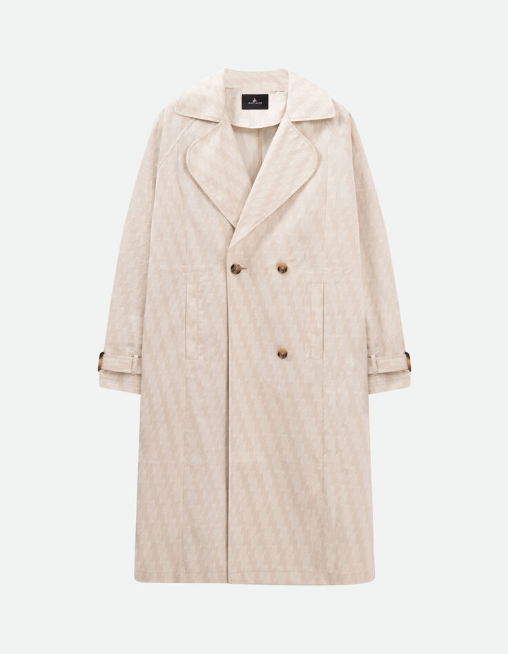 DITTI - Trench beige imprimé monogramme OS-5