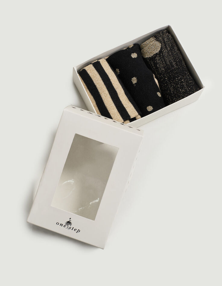 ALBA - Chaussettes dorées et noires -2 ALBA - Chaussettes dorées et noires -2