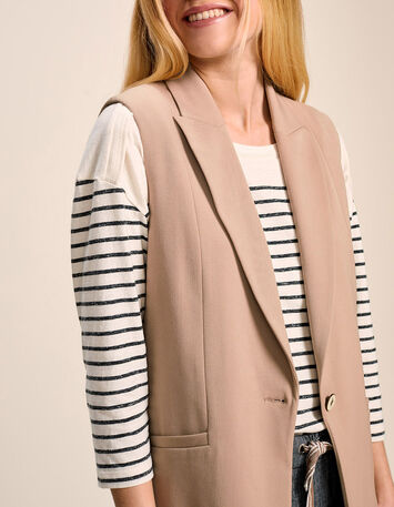 VIVA - Veste de tailleur ficelle sans manches-5