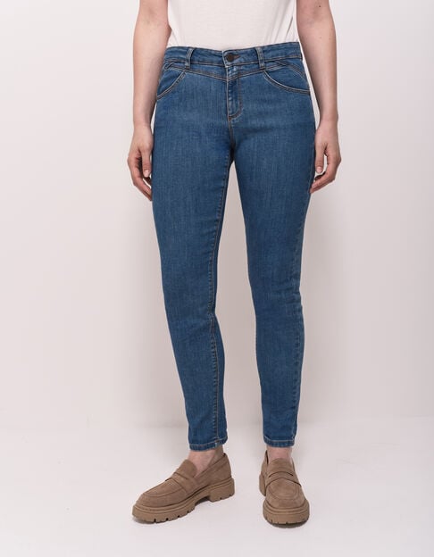 LE INDI - Jean slim medium wash 7/8ème effet push up - One Step