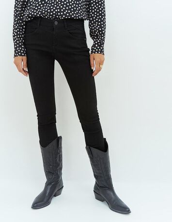 LE INDI - Jean slim noir 7/8ème effet push up-5