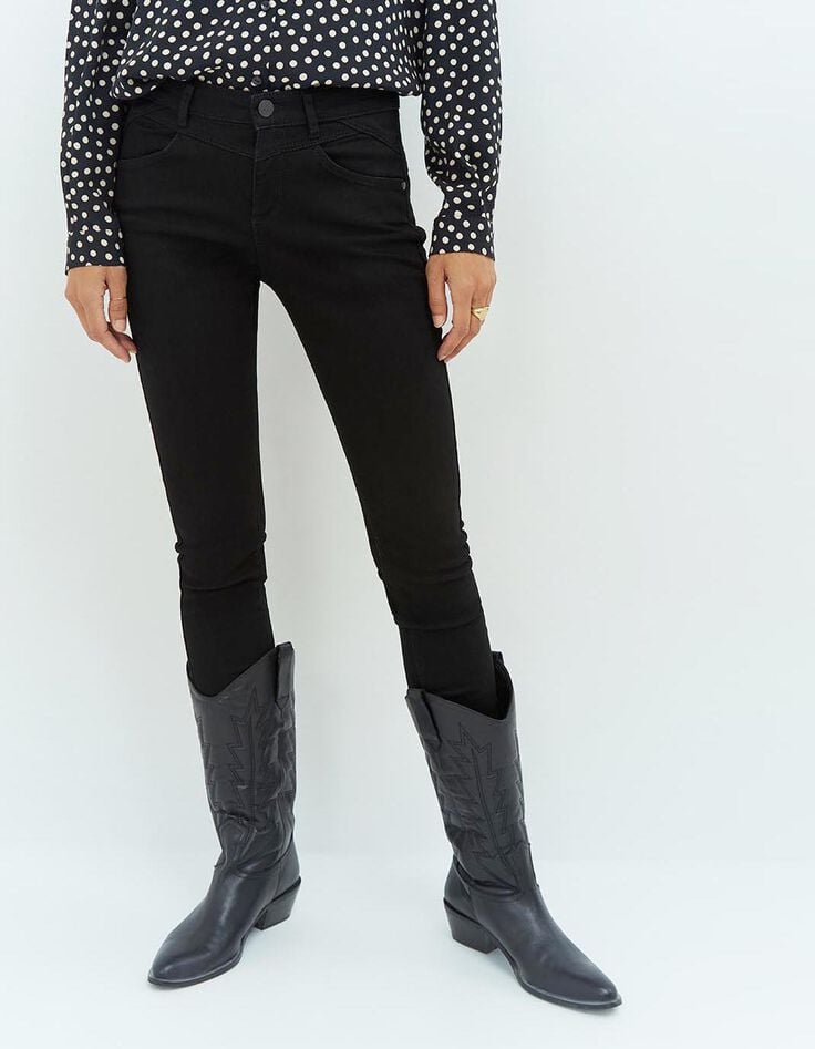 LE INDI - Jean slim noir 7/8ème effet push up-5