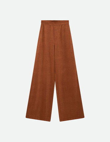 PRIDE - Pantalon marron maille irisée -5