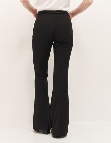 PROSPER - Pantalon de costume noire forme bootcut-2