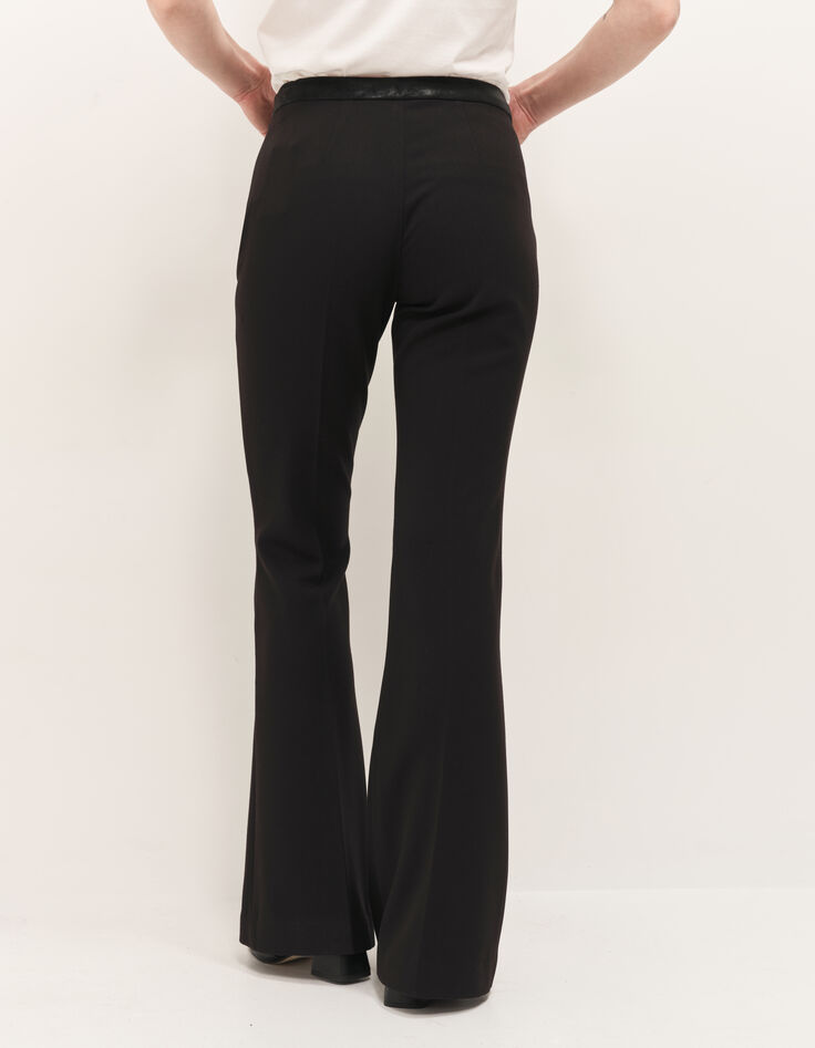 PROSPER - Pantalon de costume noire forme bootcut-2