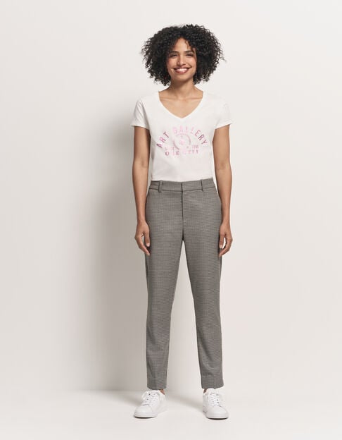 PAN - Pantalon de costume bleue motif pied-de-puce - One Step