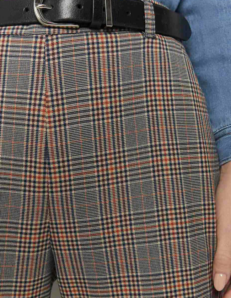 PERRY - Pantalon de costume beige à carreaux-3