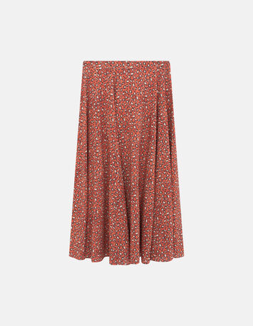 JETTY - Jupe midi pumpkin &agrave; imprim&eacute; safari d'hiver-5
