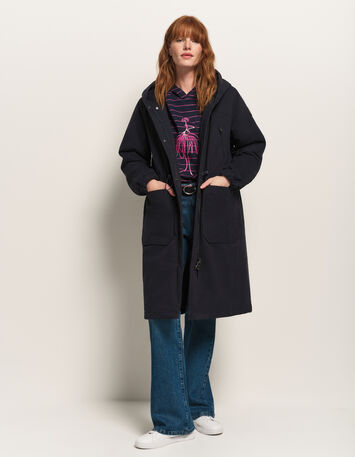 DARELL - Parka réversible marine à capuche-5