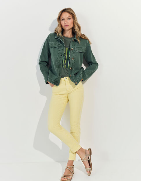 LE MONICA - Jean slim jaune waterless 7/8e  - One Step
