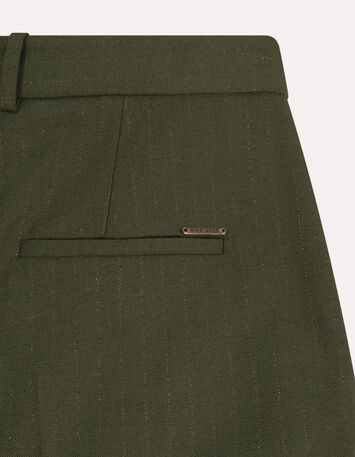 PICO - Pantalon de tailleur kaki rayures tennis lurex-4