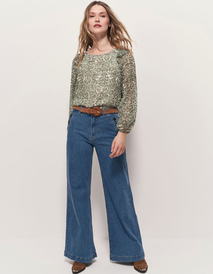 CAMPBELL - Blouse écrue imprimé romance baroque-6 CAMPBELL - Blouse écrue imprimé romance baroque-6
