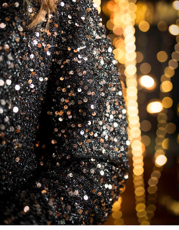 CLIVE - Chemise platine brod&eacute;e sequins-2