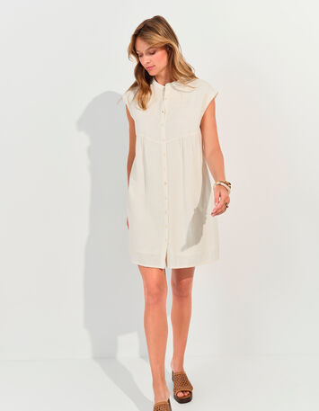 RONDONIA - Robe blanche avec broderies placées -2