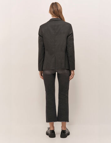 LE KARLIE - Jean bootcut anthracite 7/8ème-3