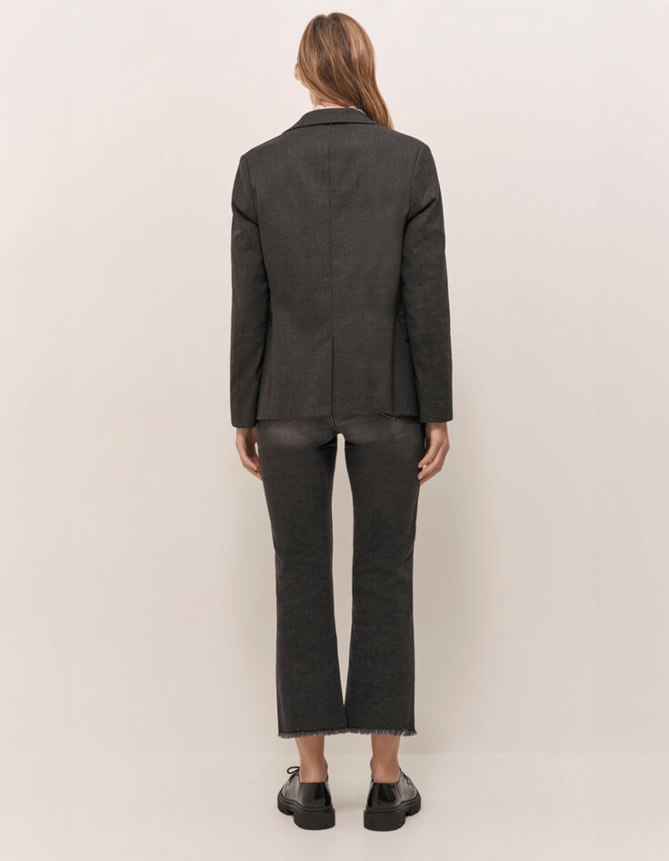 LE KARLIE - Jean bootcut anthracite 7/8ème-3