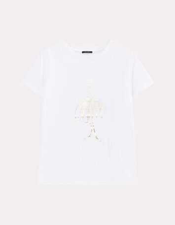 MASTER - T-shirt blanc coton bio visuel danseuse-1