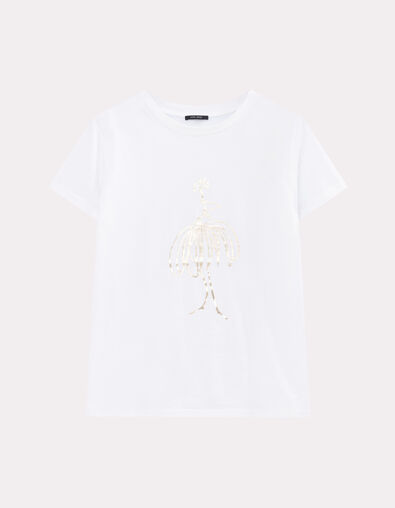 MASTER - T-shirt blanc coton bio visuel danseuse - One Step