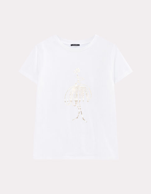 MASTER - T-shirt blanc coton bio visuel danseuse - One Step