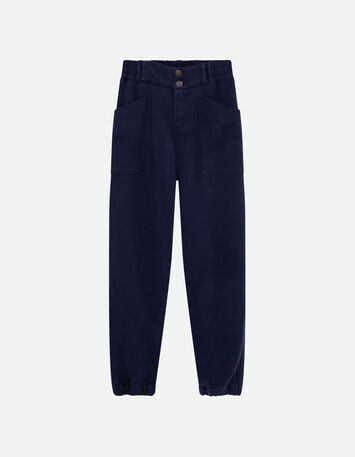 LE CALY - Jean battle bleu Lyocell® 7/8ème -5
