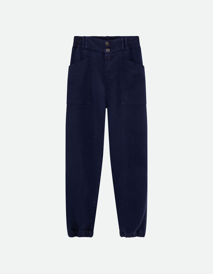 LE CALY - Jean battle bleu Lyocell® 7/8ème -5