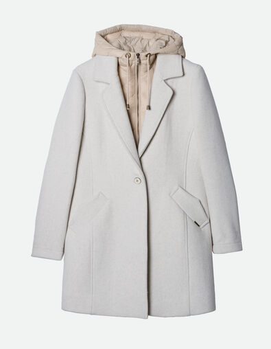 DIAMOND - Manteau beige avec parementure amovible - One Step