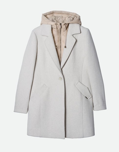 DIAMOND - Manteau beige avec parementure amovible - One Step