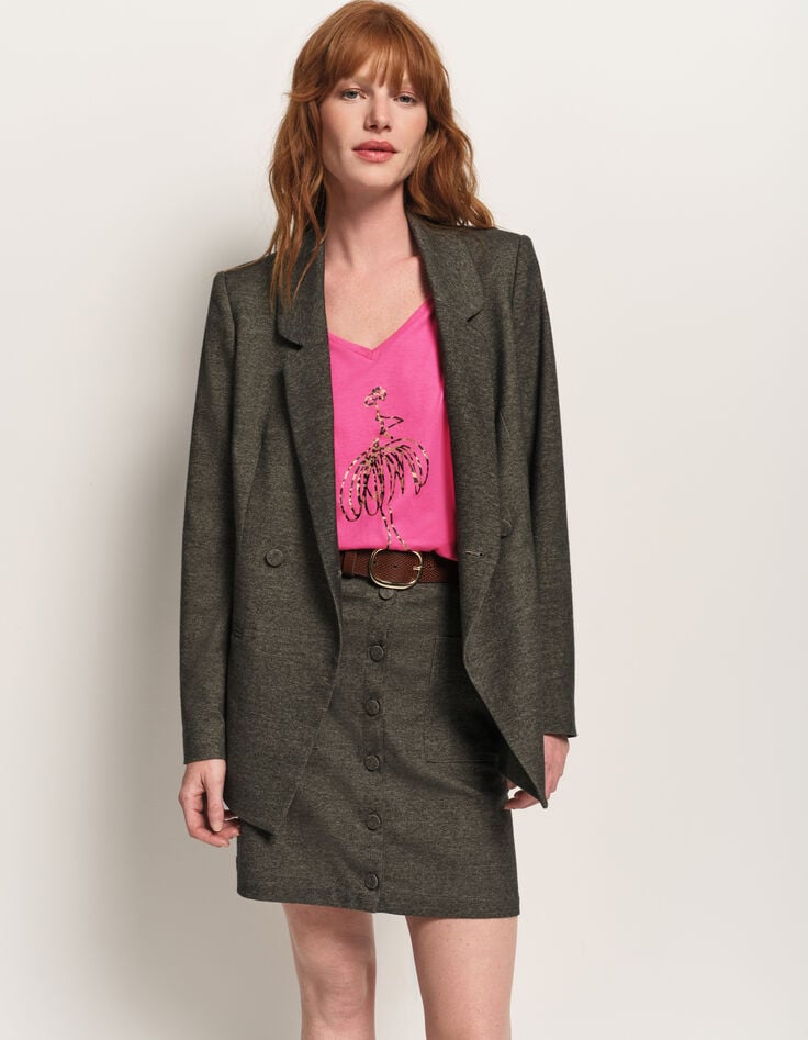 VIGG - Veste de costume grise boutonnage asymétrique-1 VIGG - Veste de costume grise boutonnage asymétrique-1