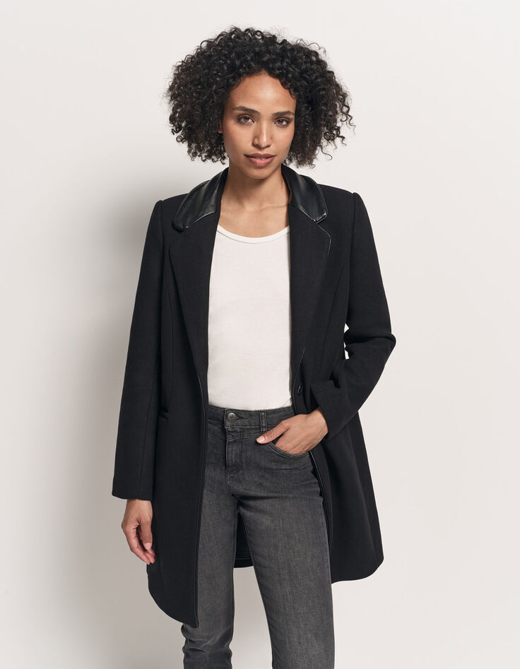 DIDA - Manteau noir avec parmenture amovible-2