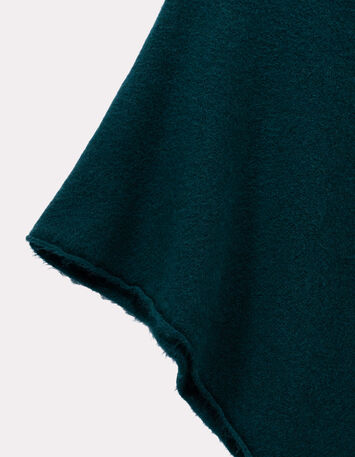ALAMO - Poncho vert tricot col rond-3