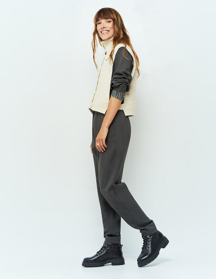 ANGIE - Col camionneur écru en tricot-5